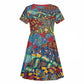 Traditional African Animal Skins Pattern Kid Short Sleeve Dress