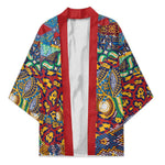 Traditional African Animal Skins Pattern Kimono