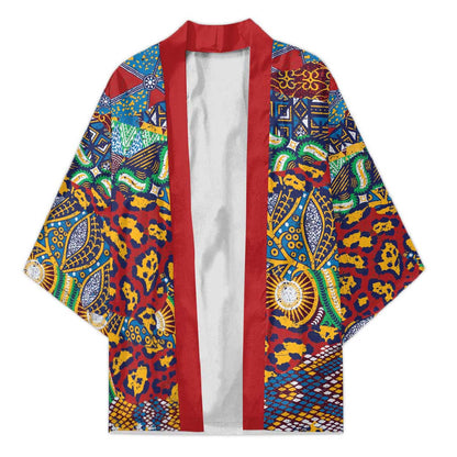 Traditional African Animal Skins Pattern Kimono