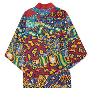 Traditional African Animal Skins Pattern Kimono