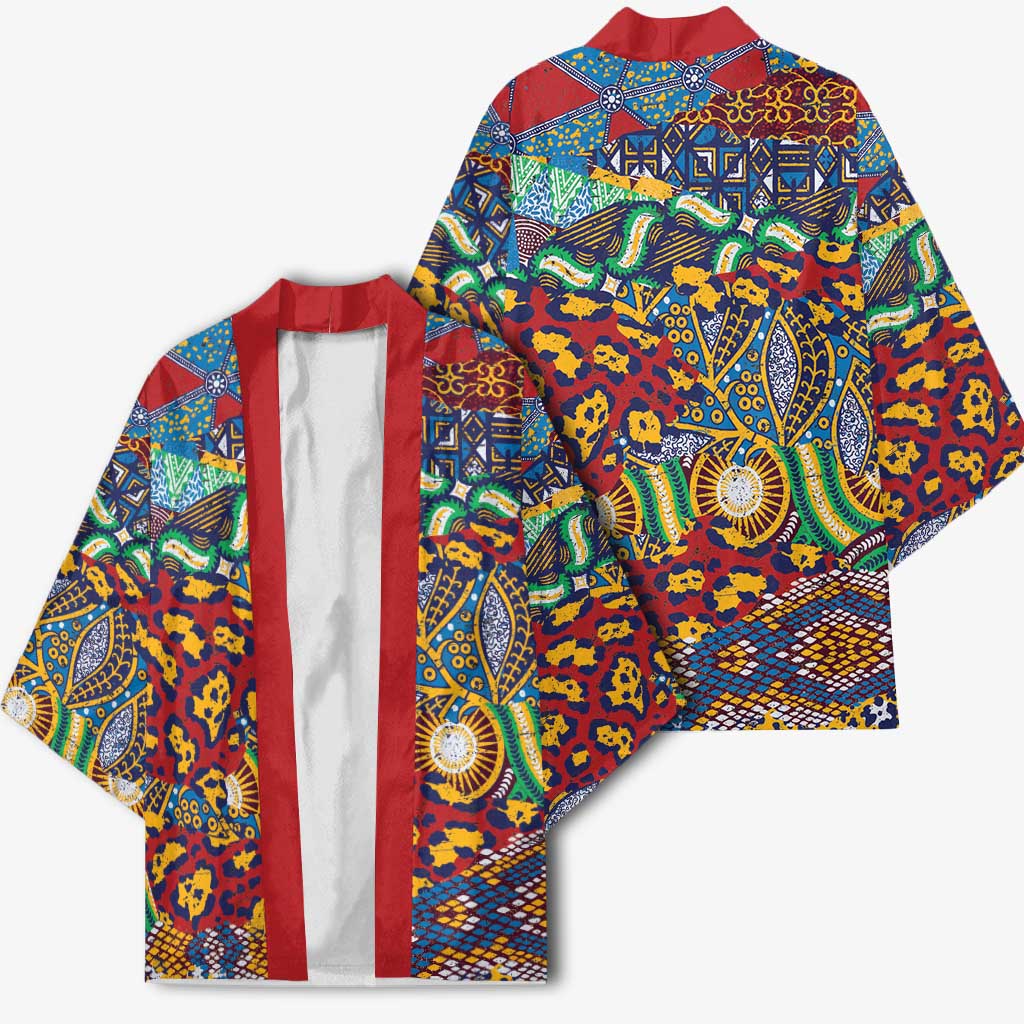 Traditional African Animal Skins Pattern Kimono