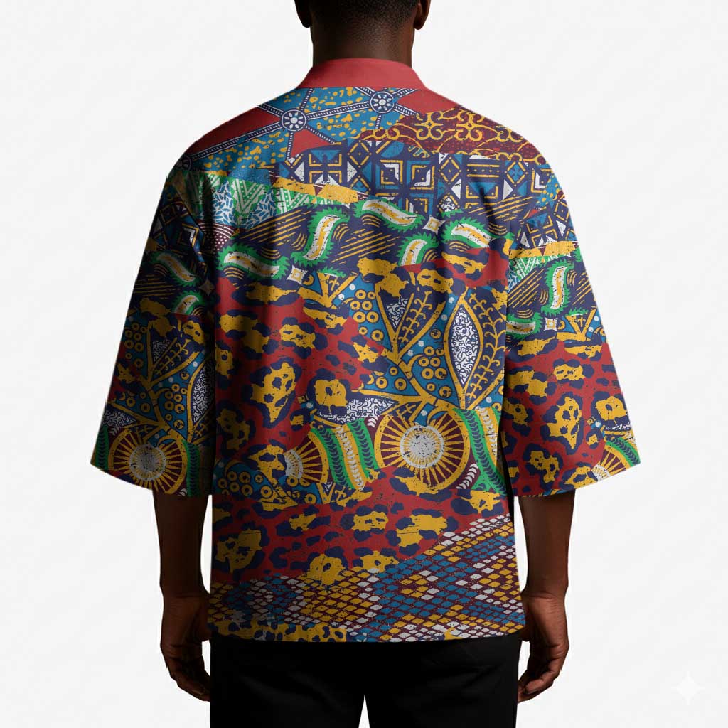 Traditional African Animal Skins Pattern Kimono