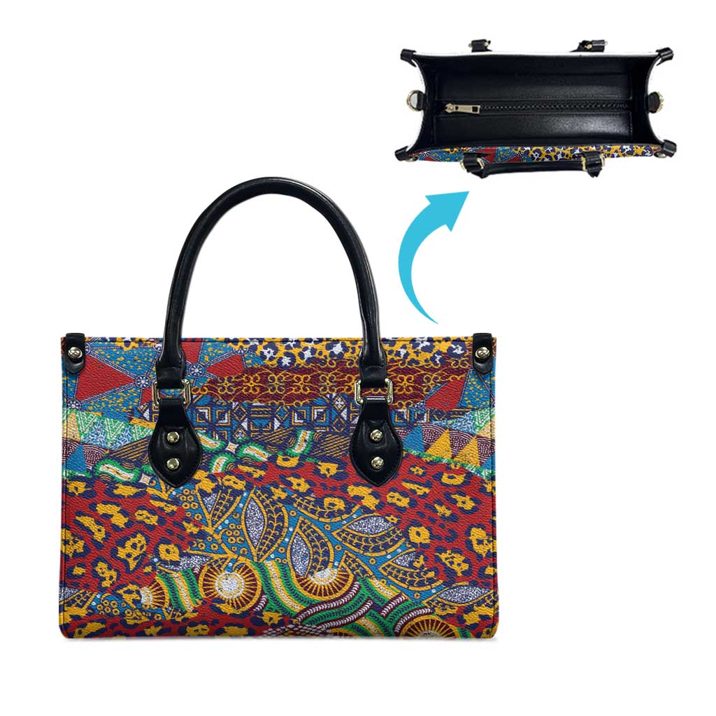 Traditional African Animal Skins Pattern Leather Bag