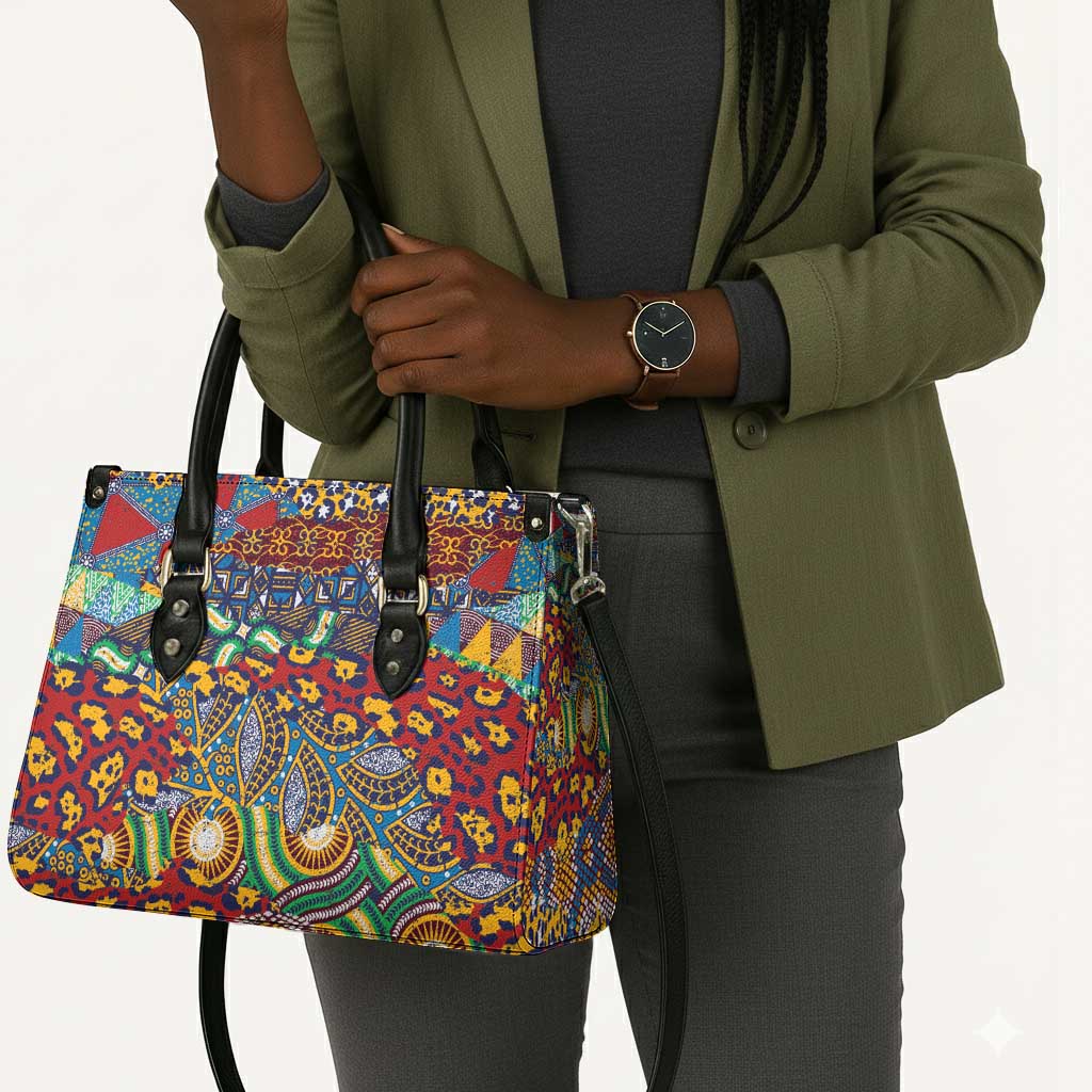 Traditional African Animal Skins Pattern Leather Bag