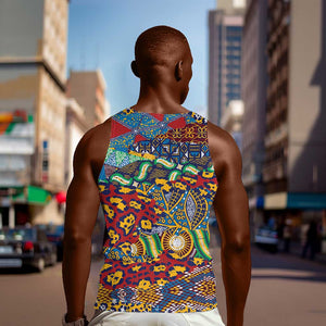 Traditional African Animal Skins Pattern Men Tank Top