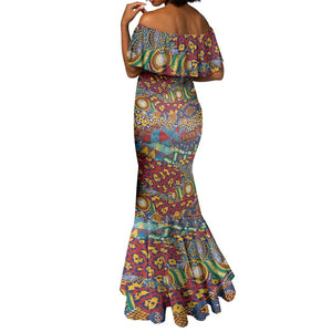 Traditional African Animal Skins Pattern Mermaid Dress