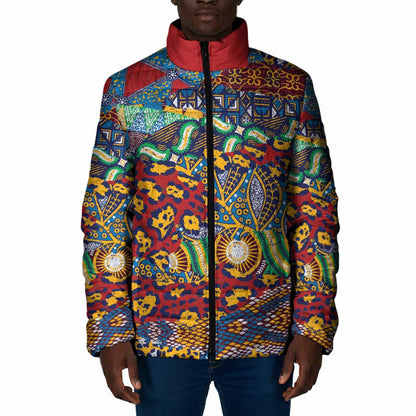 Traditional African Animal Skins Pattern Padded Jacket
