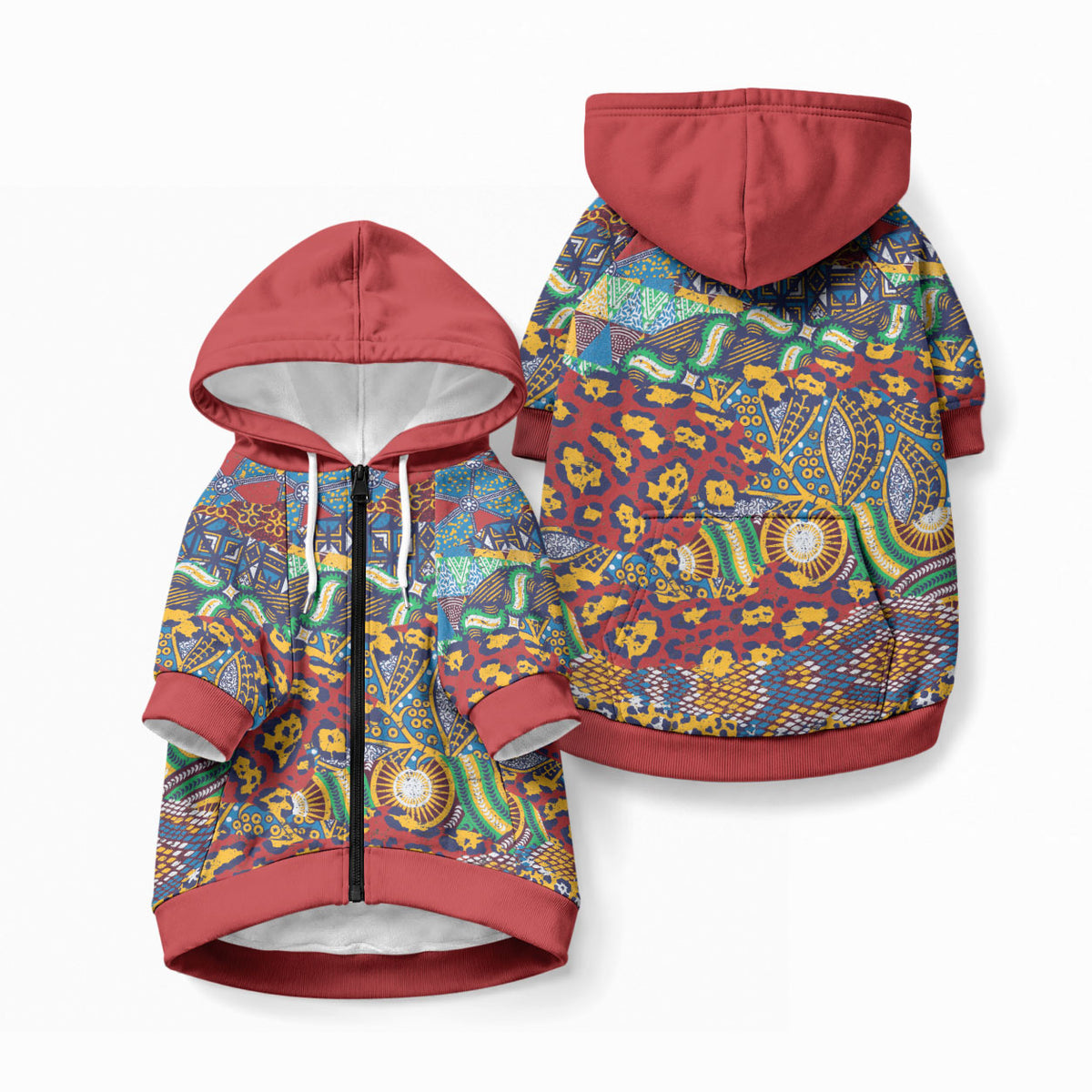 Traditional African Animal Skins Pattern Pet Hoodie