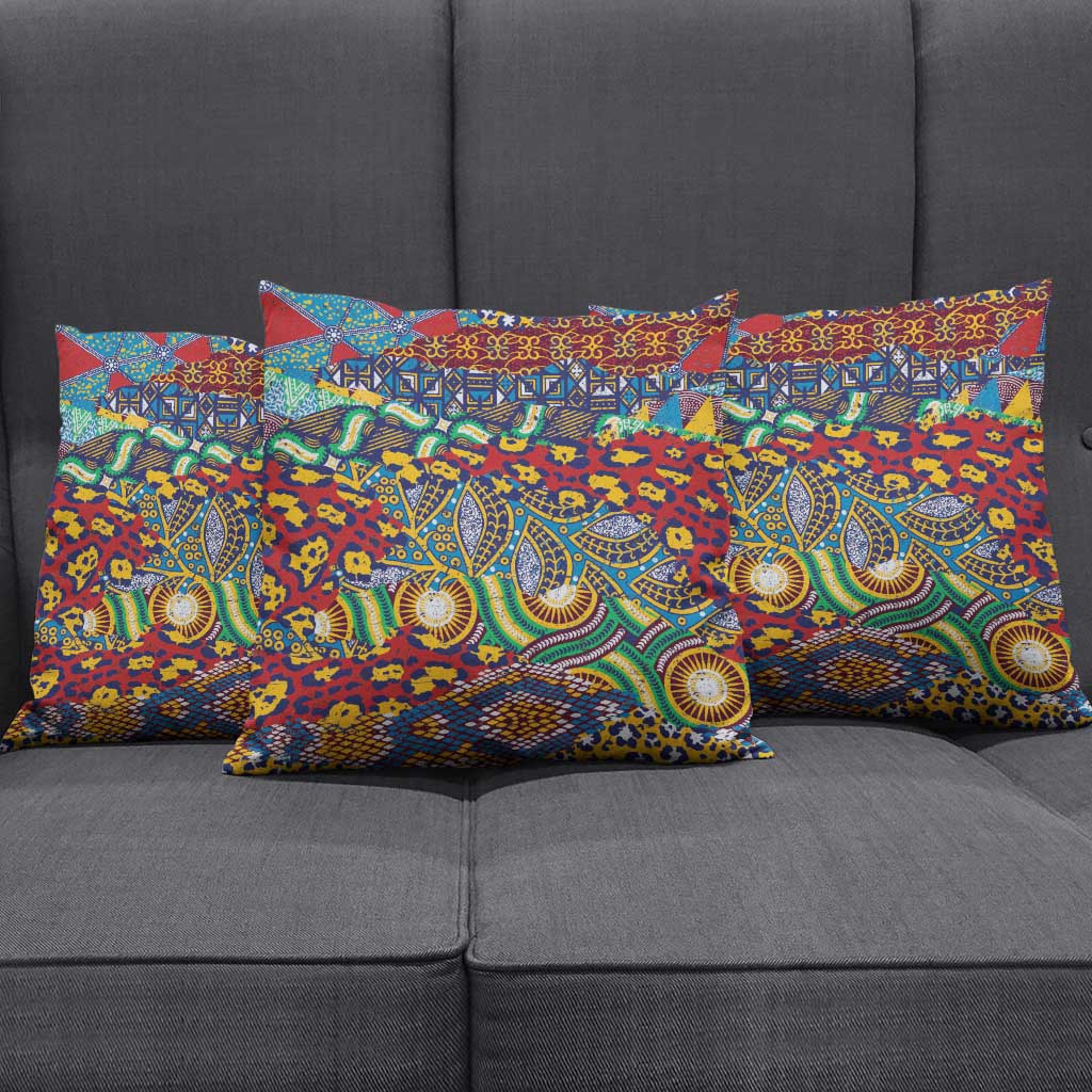 Traditional African Animal Skins Pattern Pillow Cover