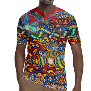 Traditional African Animal Skins Pattern Rugby Jersey