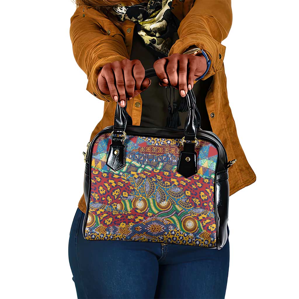 Traditional African Animal Skins Pattern Shoulder Handbag