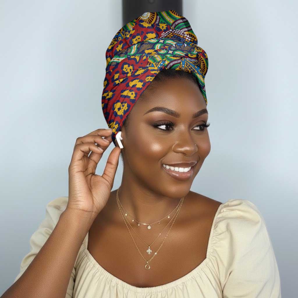 Traditional African Animal Skins Pattern Simple Headwrap