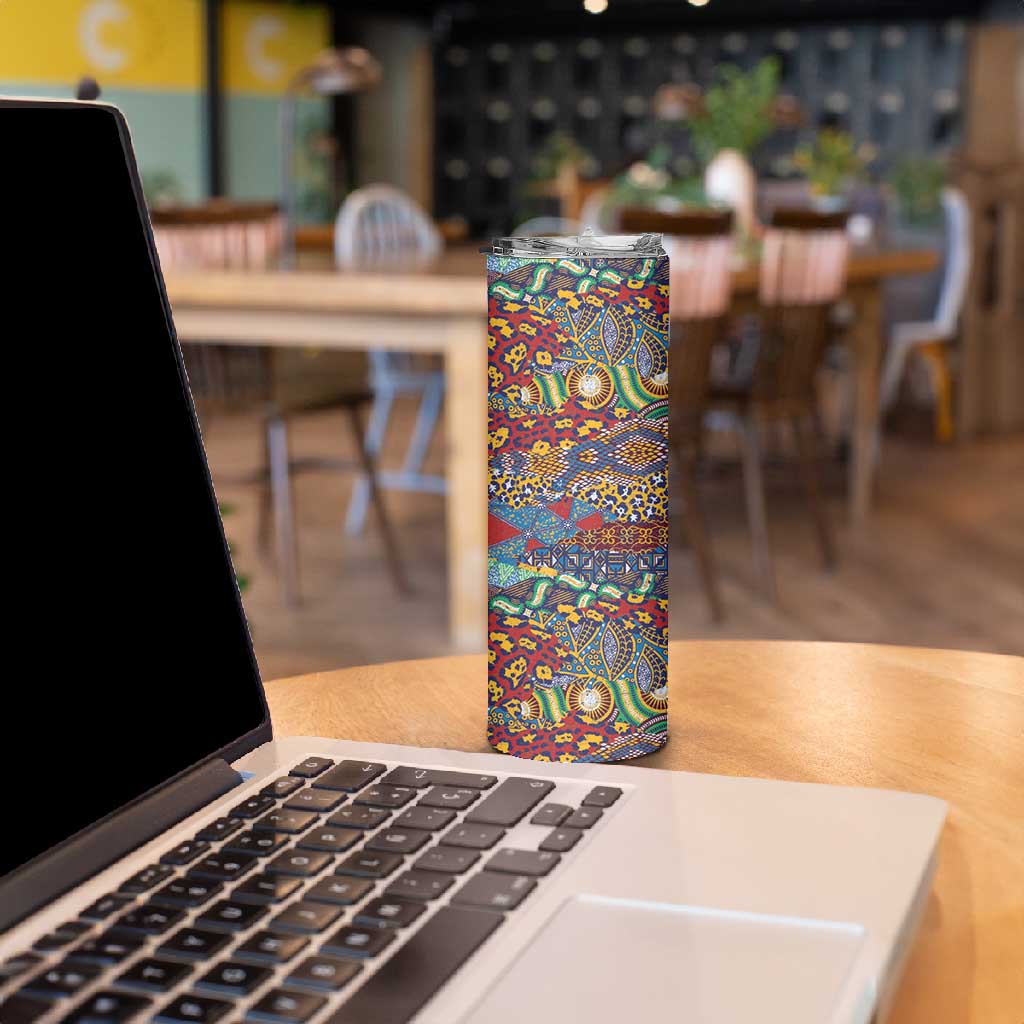 Traditional African Animal Skins Pattern Skinny Tumbler