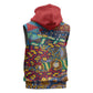Traditional African Animal Skins Pattern Sleeveless Zip Hoodie - African Pride