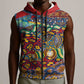 Traditional African Animal Skins Pattern Sleeveless Zip Hoodie - African Pride