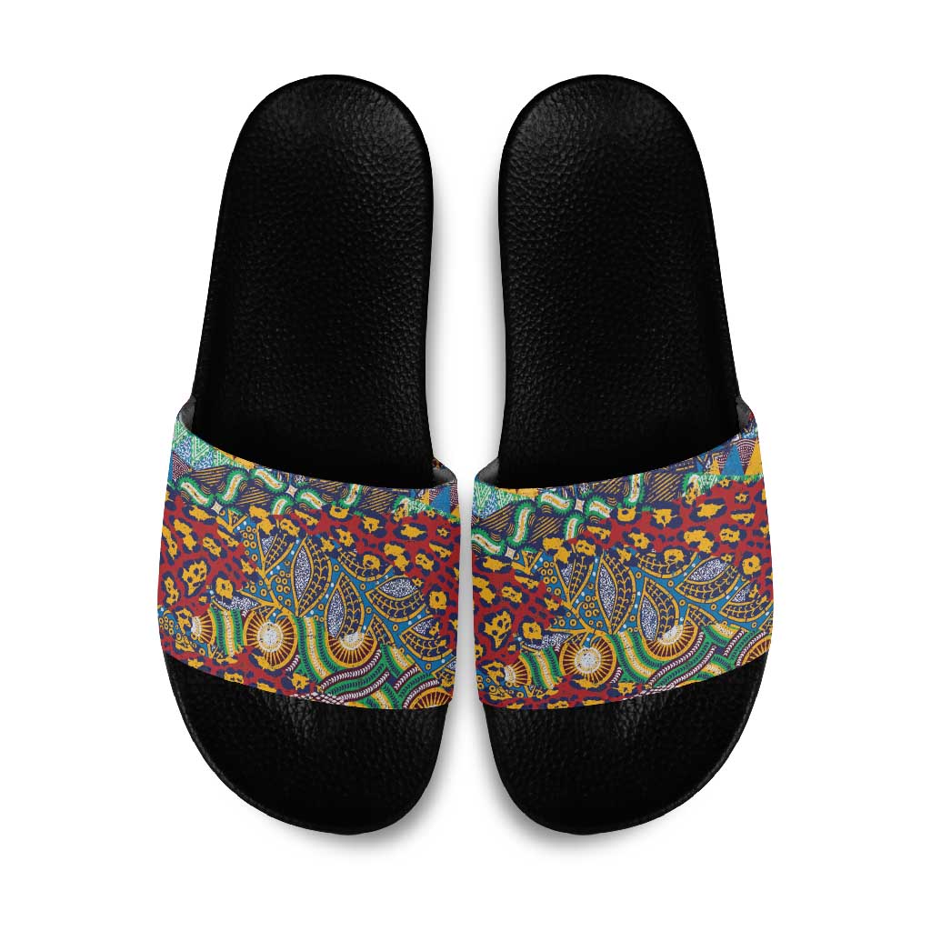 Traditional African Animal Skins Pattern Slide Sandals