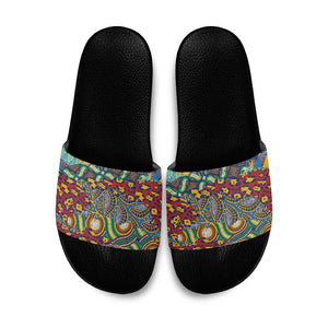 Traditional African Animal Skins Pattern Slide Sandals