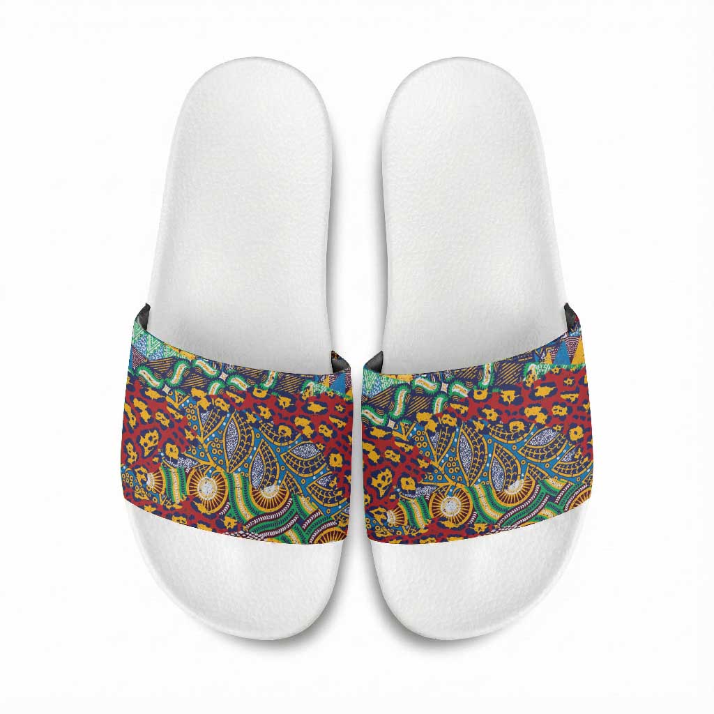 Traditional African Animal Skins Pattern Slide Sandals