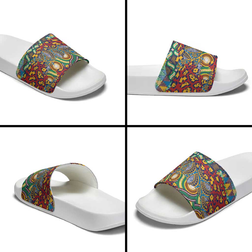Traditional African Animal Skins Pattern Slide Sandals