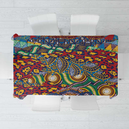 Traditional African Animal Skins Pattern Tablecloth