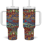 Traditional African Animal Skins Pattern Tumbler With Handle