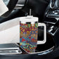 Traditional African Animal Skins Pattern Tumbler With Handle