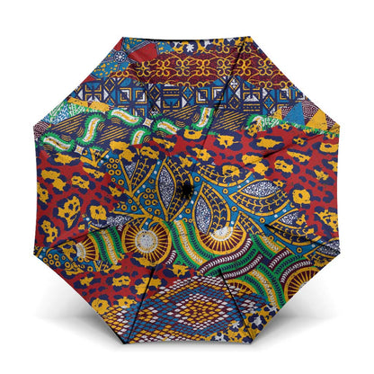 Traditional African Animal Skins Pattern Umbrella