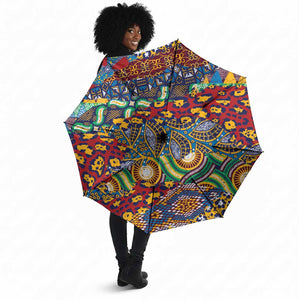Traditional African Animal Skins Pattern Umbrella