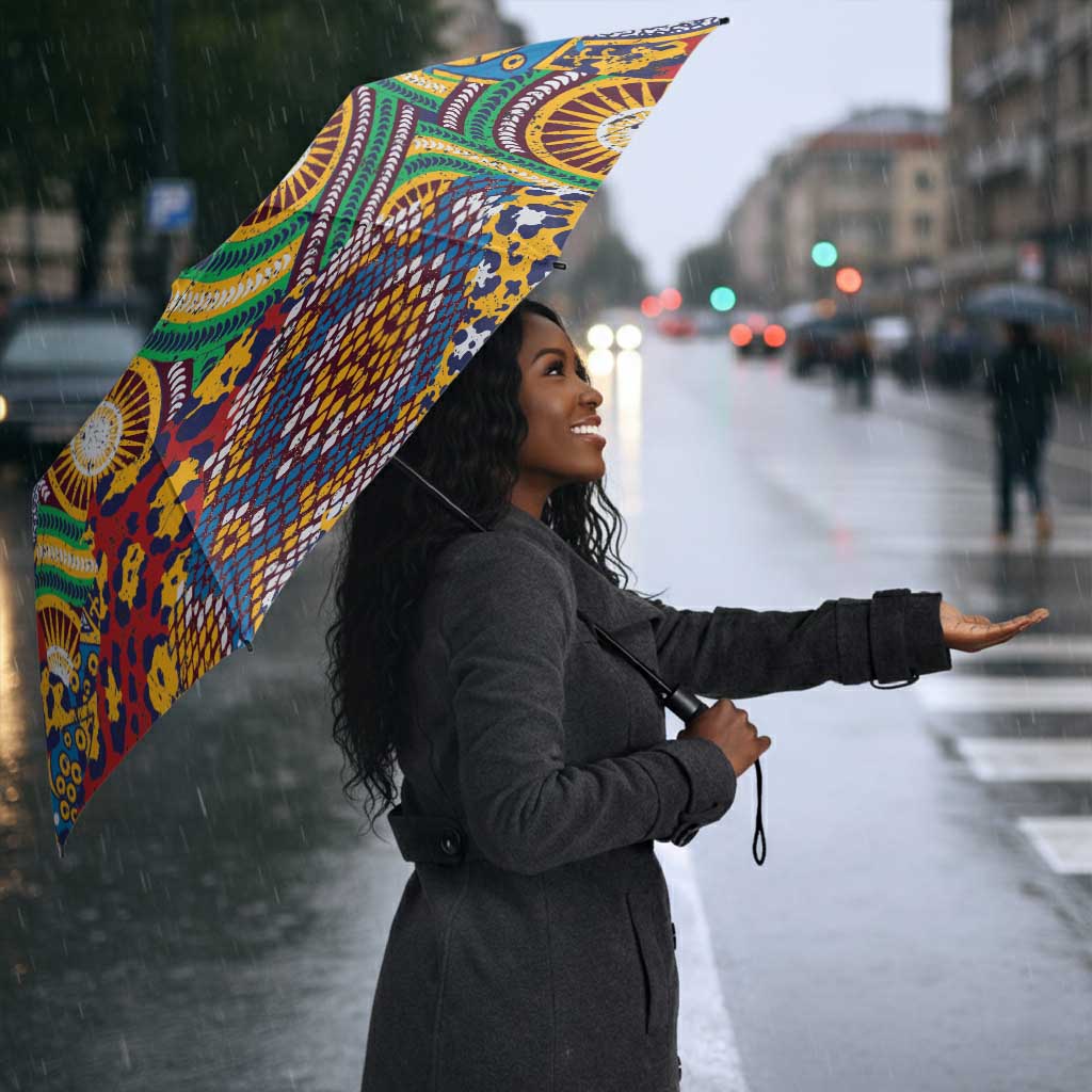 Traditional African Animal Skins Pattern Umbrella