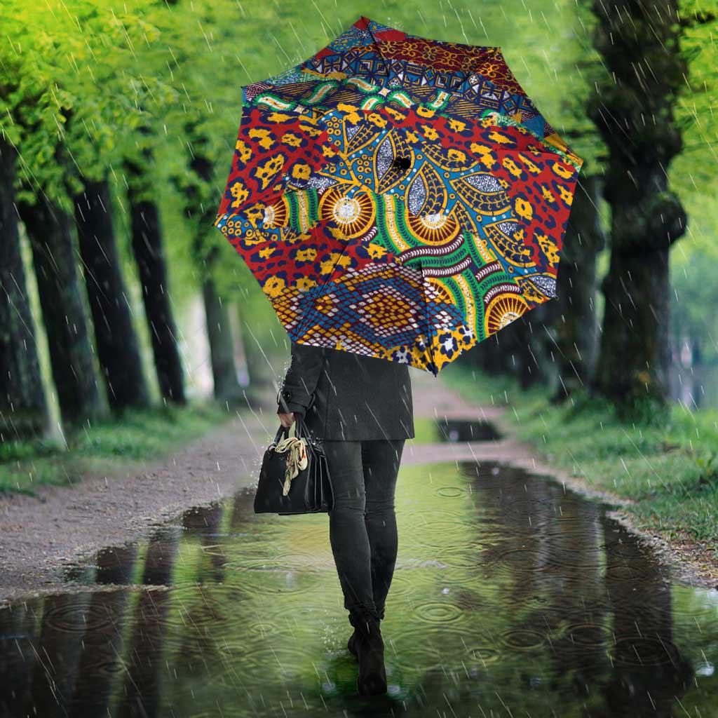 Traditional African Animal Skins Pattern Umbrella