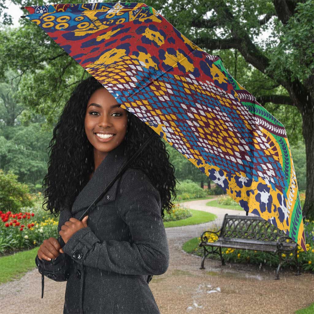 Traditional African Animal Skins Pattern Umbrella