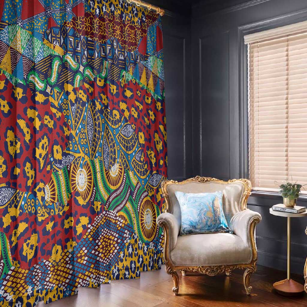 Traditional African Animal Skins Pattern Window Curtain