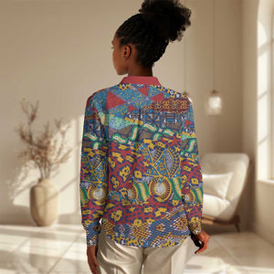 Traditional African Animal Skins Pattern Women Casual Shirt