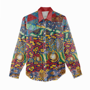 Traditional African Animal Skins Pattern Women Casual Shirt