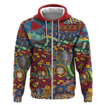Traditional African Animal Skins Pattern Zip Hoodie