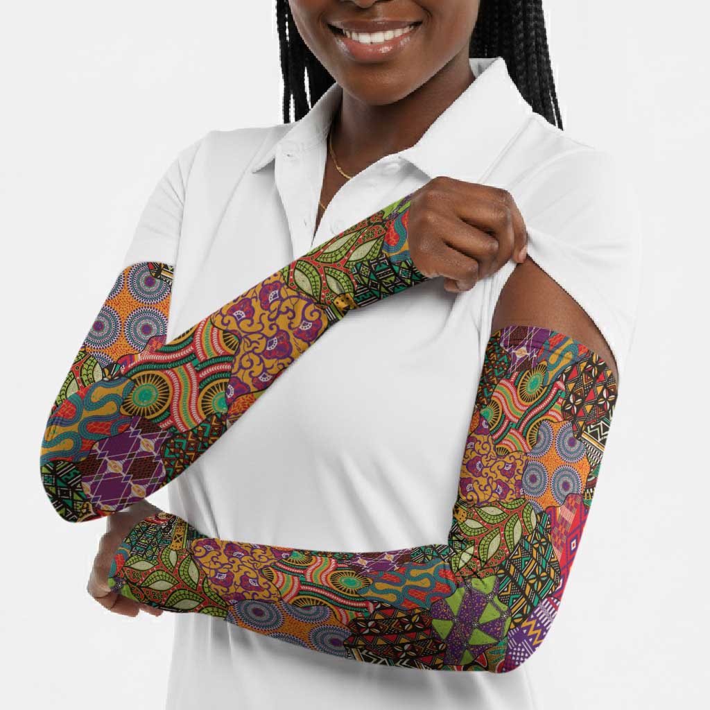 Traditional Ethnic African Vintage Motifs Arm Sleeves