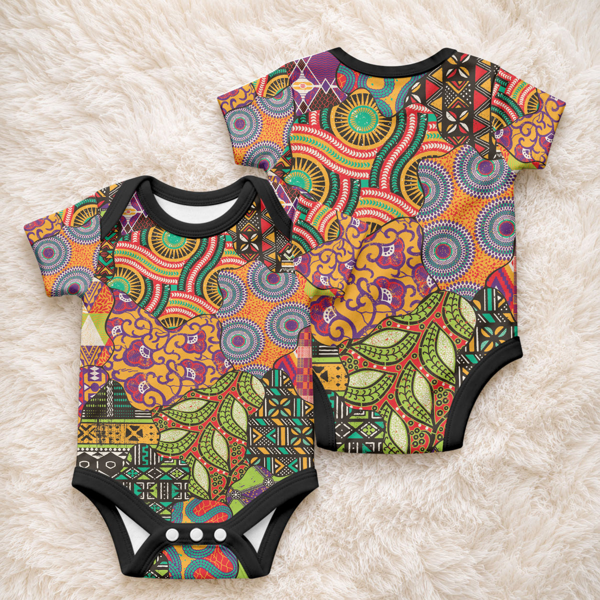 Traditional Ethnic African Vintage Motifs Baby Onesie