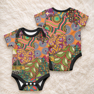 Traditional Ethnic African Vintage Motifs Baby Onesie