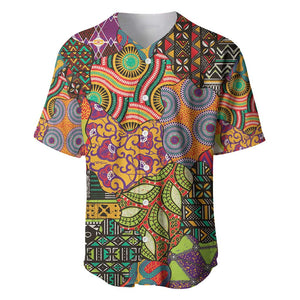 Traditional Ethnic African Vintage Motifs Baseball Jersey