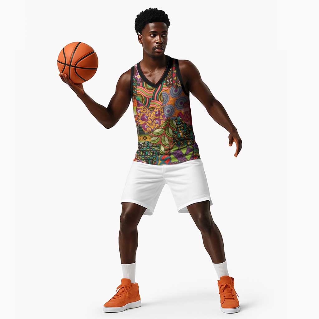 Traditional Ethnic African Vintage Motifs Basketball Jersey LT9