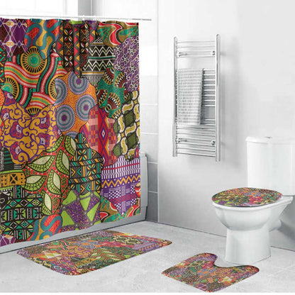 Traditional Ethnic African Vintage Motifs Bathroom Set