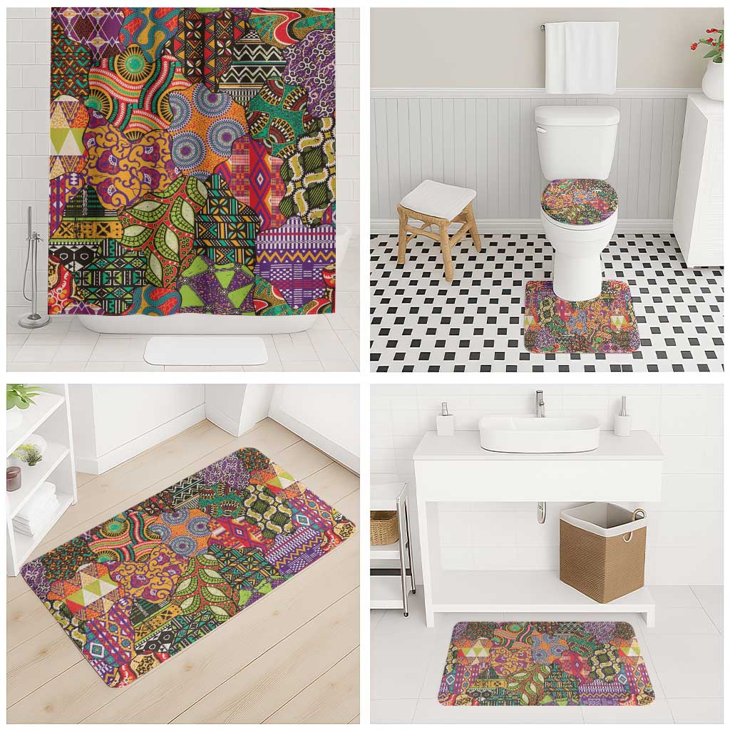 Traditional Ethnic African Vintage Motifs Bathroom Set