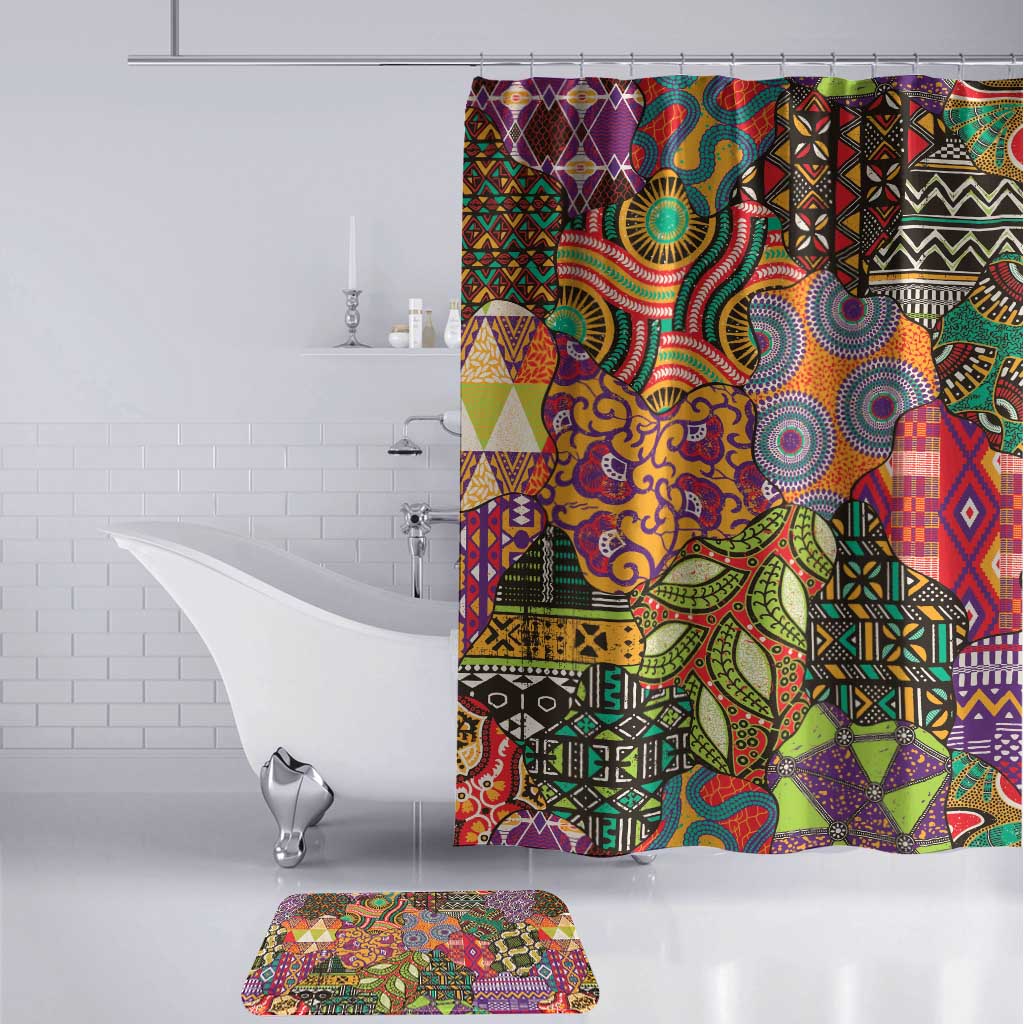 Traditional Ethnic African Vintage Motifs Bathroom Set