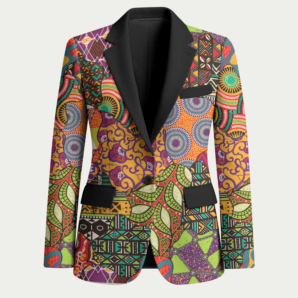 Traditional Ethnic African Vintage Motifs Blazer