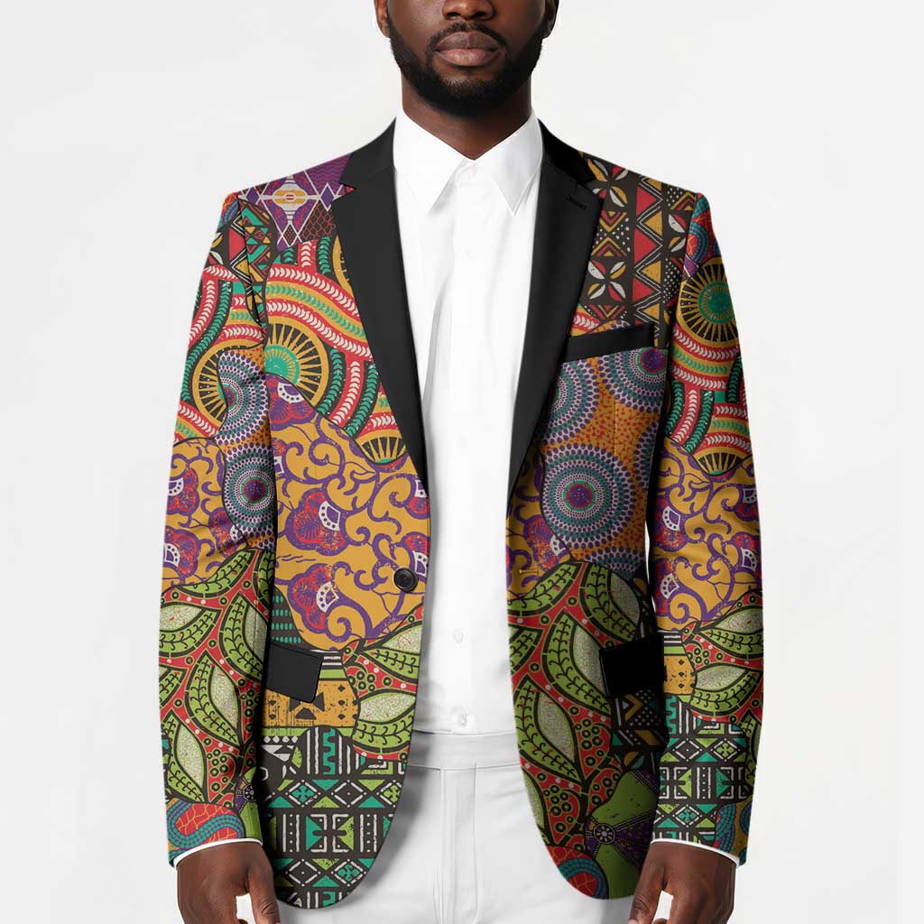 Traditional Ethnic African Vintage Motifs Blazer