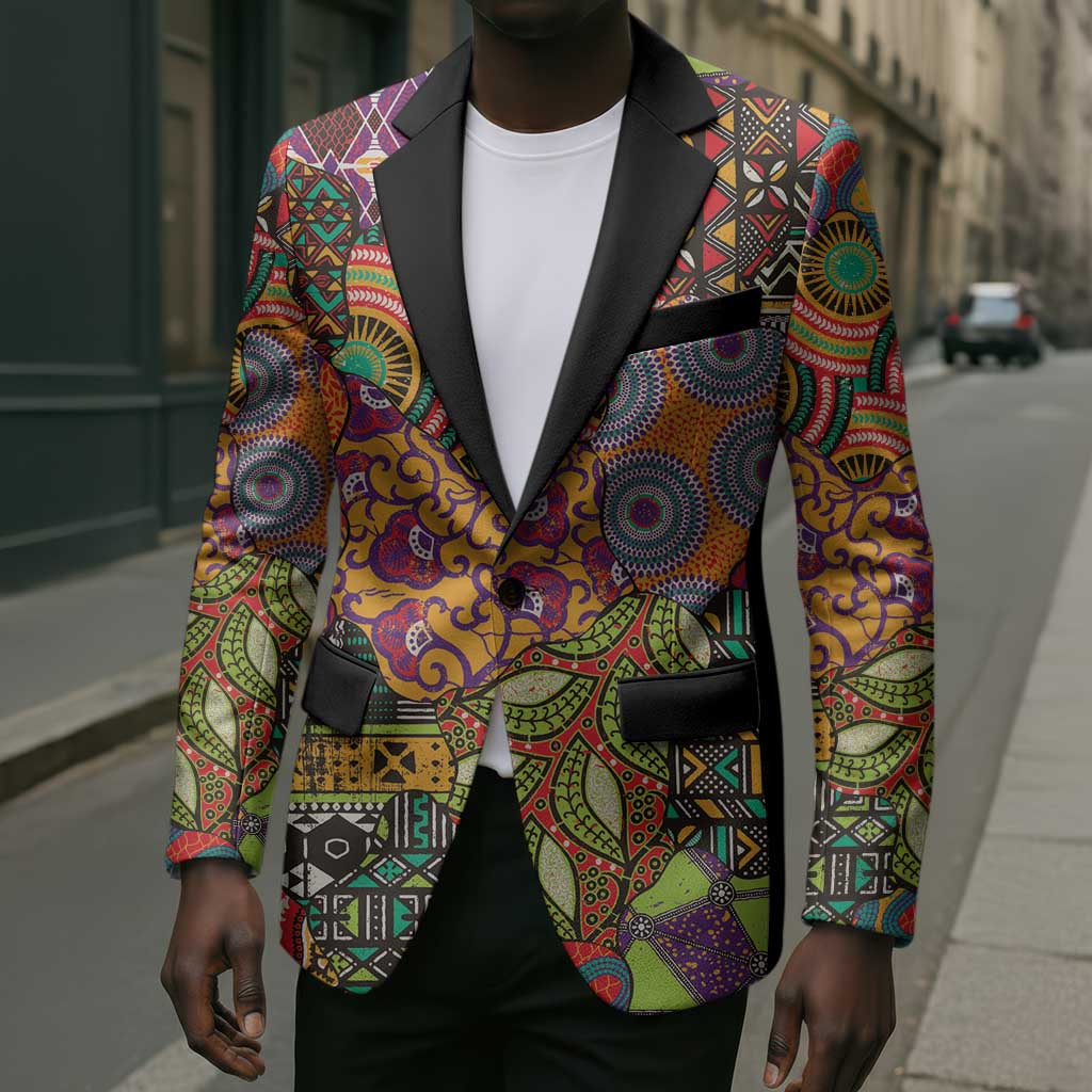 Traditional Ethnic African Vintage Motifs Blazer