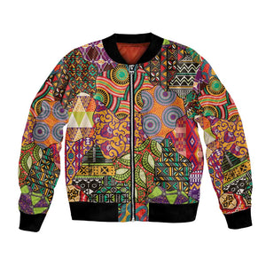 Traditional Ethnic African Vintage Motifs Bomber Jacket