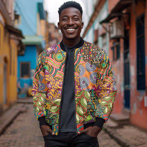 Traditional Ethnic African Vintage Motifs Bomber Jacket