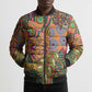 Traditional Ethnic African Vintage Motifs Bomber Puffer Jacket
