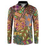Traditional Ethnic African Vintage Motifs Button Sweatshirt